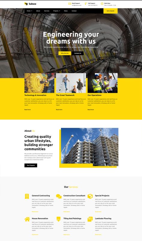 Construction Elementor Template Kit Plumber Website, Elementor Templates, Ui Ux Website, Sinchan Cartoon, Cold Email, News Website Design, App Ideas, Gui Design, Wordpress Plugin