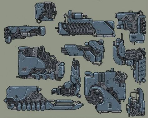 Game Design Deep Dive: Visualizing Cryptark's 2D sci-fi world Procedural Generation, Mech Suit, Sci Fi Design, Sci Fi Art, Indie Games, Character Portraits, Visual Design, Design Sketch, Design Process