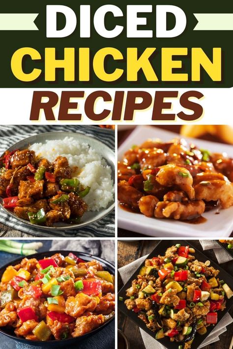 These terrific diced chicken recipes are wildly tasty and come together in no time. They're easy, super versatile, and family-friendly to boot. Recipe With Cubed Chicken, Cube Chicken Crockpot, Quick Cubed Chicken Recipes, Cubed Chicken Recipes Skillet, Diced Chicken Slow Cooker Recipes, Dinners With Cubed Chicken, Cooked Cubed Chicken Recipes, Cubed Chicken Dinner Ideas, Easy Chicken Chunks Recipes