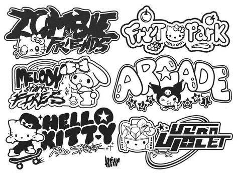 I will design y2k logo for your streetwear brand Alphabet Graffiti, Y2k Logo, Typographie Logo, Graffiti Doodles, Graffiti Stickers, Brand Ideas, Graffiti Style Art, Graffiti Alphabet, 카드 디자인