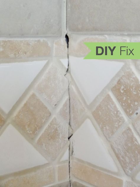 Quick Fix: Repair Cracked Bathroom Grout Shower Grout, Grout Repair, Bathroom Grout, Bathroom Repair, Tile Repair, Diy Tile, Home Fix, Grout Cleaner, Bathroom Wall Tile