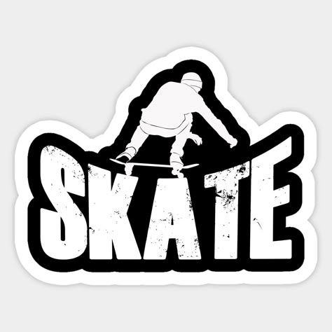 Skate Stickers Skateboards, Skateboard Cupcakes, Skate Board Stickers, Skating Stickers, Skateboard Birthday Party, Skateboard Party, Skateboard Birthday, Cool Stencils, Skate Stickers