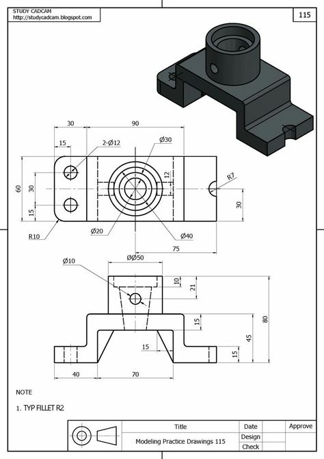 Here we will be making #tutorials and #exercices about #Solidworks for #begginers. Isometric Drawing Exercises, Autocad Isometric Drawing, Mechanical Drawings, Orthographic Drawing, Interesting Drawings, Autodesk Inventor, Mechanical Engineering Design, Isometric Drawing, Geometric Construction