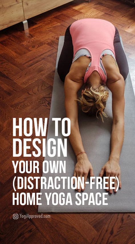 Home Yoga Space: How To Create a Distraction-Free Yoga Studio | YogiApproved Yoga Space In Bedroom, Home Yoga Space, Yoga Spaces At Home, Home Yoga Studio, Yoga Headstand, Yoga Room Design, Home Yoga Room, Headstand Yoga, Home Yoga Practice