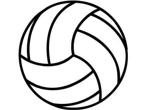 I love volleyball and I love this "Oh so simple" volleyball! Hope you enjoy! Volleyball Drawing, Volleyball Clipart, Senior Night Posters, Volleyball Posters, Free Basketball, Sports Coloring Pages, Kids Basketball, Volleyball Mom, Coloring Pages For Boys