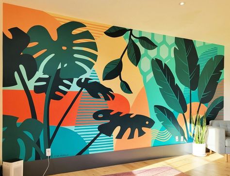 Safari Mural, Seni Mural, Beach Mural, Office Mural, Mural Art Design, Wall Murals Diy, Creative Wall Painting, Garden Mural, School Murals