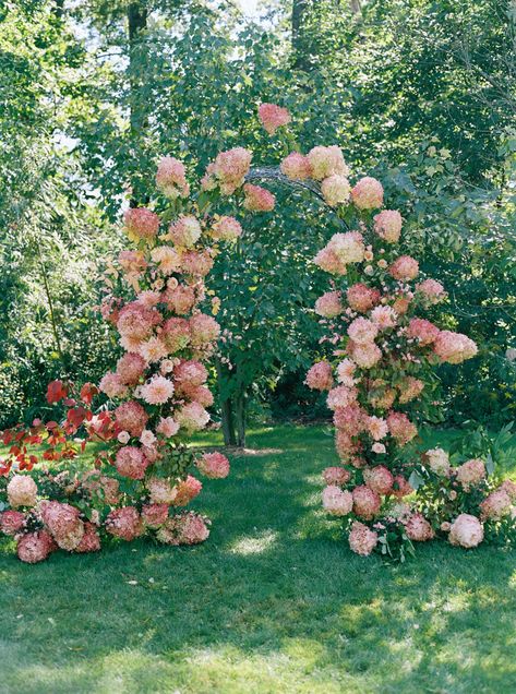 Front Yard Wedding, Brittany Williams, My Big Fat Greek Wedding, Hydrangea Bouquet Wedding, Floral Archway, Floral Arch Wedding, Yard Wedding, Wedding Arches, Wedding Ceremony Arch