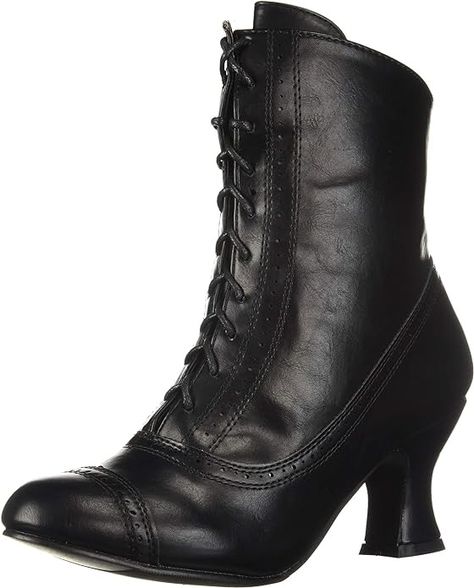 Ellie Shoes Women's 253-sarah Mid Calf Boot, Black, 7 : Amazon.ca: Clothing, Shoes & Accessories Edwardian Shoes, Steampunk Boots, Sarah Black, Granny Boots, Victorian Boots, Halloween Shoes, Ellie Shoes, Wedding Boots, Costume Shoes