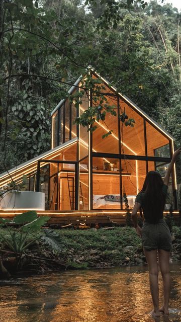 Norden Glamping, Noma Bar, Cabin Modern, Hut House, Glass Cabin, Resort Architecture, Chiangmai Thailand, Modern Small House Design, Tree House Designs