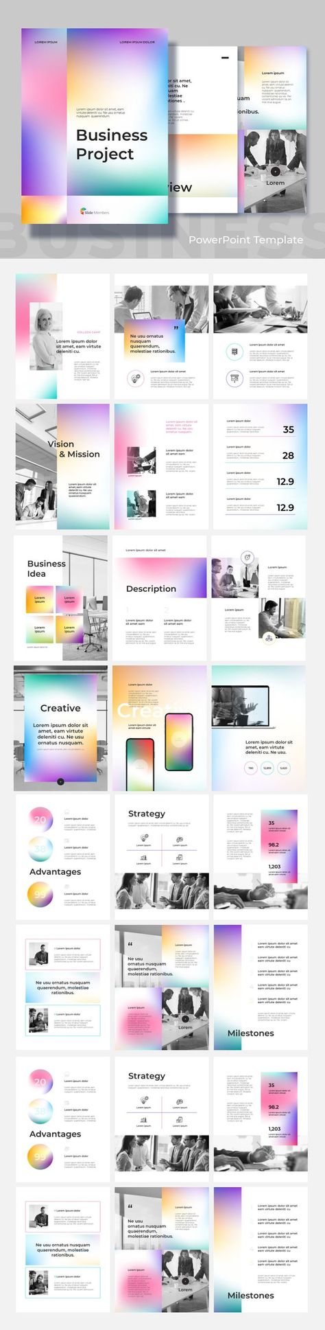 Gradient Brochure Design, Gradient Presentation Template, Gradient Layout Design, Vertical Presentation Design, Gradient Presentation Design, Ppt Design Templates, Gradient Layout, Corporate Ppt, Gradient Presentation