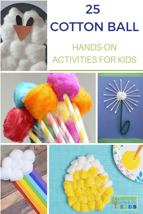 Grab a bag of cotton balls next time you are at the store and create one of these 25 cotton ball hands-on activities for kids. Cotton Ball Activities, Acrylic Lamps, Cotton Ball Crafts, Bunny Activities, Lamps Aesthetic, Easy Toddler Crafts, Fun Summer Crafts, Christmas Games For Kids, Easy Arts And Crafts