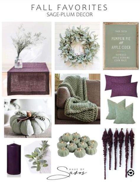 Plum Bedroom Decor, Plum Living Room Ideas, Plum Living Room, Moody Fall Decor, Lavender Living Room, Plum Decor, Sage Living Room, Green Tablescape, Purple Living Room