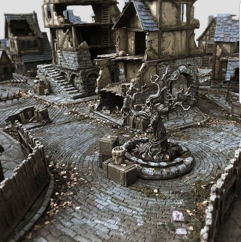 Mordhiem Terrain, Mordheim Board, Frostgrave Terrain, Casa Fantasy, Wargaming Table, Warhammer Terrain, 40k Terrain, Dungeons And Dragons Memes, Game Terrain