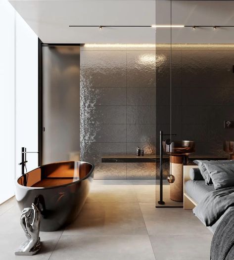 40款 . 套间浴室设计，美-今日头条 Bathroom Jacuzzi Tub Ideas, Bedroom With Bathtub, Ensuite Layout, Glass Bathtub, Ensuite Bathroom Designs, Ensuite Bedroom, Bathtub Design, Ensuite Bathrooms, Ensuite Bathroom