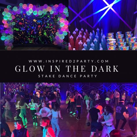 Middle School Dance Themes, Homecoming Dance Decorations, Middle School Dance Ideas, 8th Grade Dance Themes, Glow In The Dark Dance, School Dance Decorations, Dance Party Games, Dance Party Theme, School Dance Themes