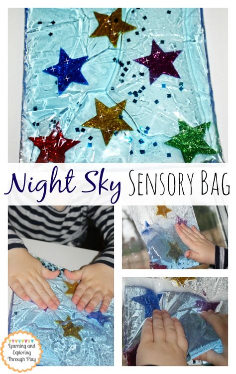 Learning and Exploring Through Play: Starry Sky Water Sensory Bag Starfish Activities, Play Ideas For Kids, Diy Sensory Board, Diy Sensory, Art Math, Sensory Bag, Infant Classroom, Sensory Bags, Sensory Board