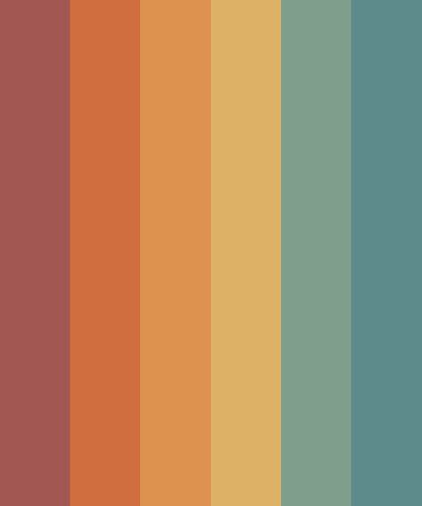 Collor Pallete Autumn, Color Palette 7 Colors, 7 Color Palette, Color Palette Vintage, Teal Color Scheme, Vintage Color Palette, Teal Color Palette, Teal Color Schemes, Flat Color Palette