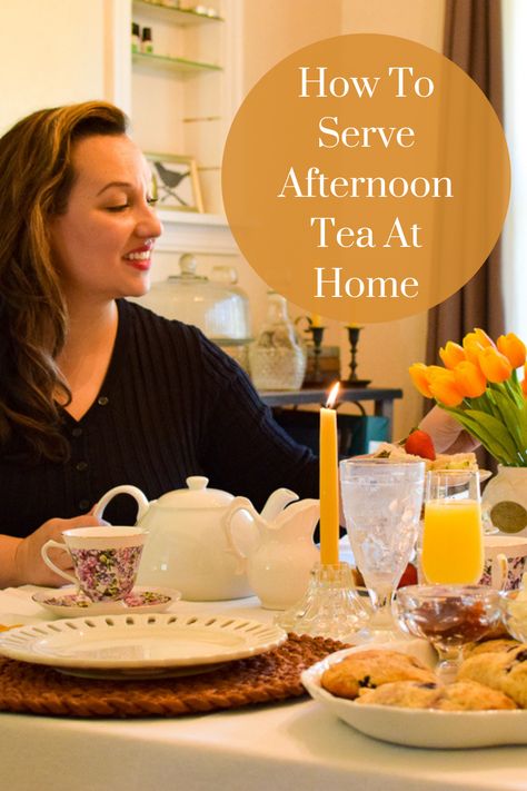 Sharing my best tips today for serving an afternoon tea at home including a simple menu with recipes. Bringing in a bit of elegance and beauty to an otherwise casual day. #teatime #howtoserveafternoontea #teaathome #entertaining How To Serve Tea To Guests, Afternoon Tea Tray, Mock Clotted Cream Recipe, Poetry Teatime, Afternoon Tea At Home, Afternoon Tea Tables, How To Make Scones, Raspberry Scones, Dickens Christmas