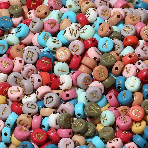 PRICES MAY VARY. 【Widely Used】: Alphabet beads are suitable for making DIY crafts such as names, bracelets with meanings, decorations, pendants, accessories, jewelry making, necklaces, wedding decorations, Christmas decorations, stage dresses and so on. Make personalized and exquisite handmade crafts. 【Alphabet beads size and quantity】: Diameter=7mm/0.27 inches, thickness=4mm/0.16 inches, hole=1mm/0.04 inches, quantity total 1500 pcs. Pick the word and meaning you want to express from A to Z alp Word And Meaning, Necklaces Wedding, Making Necklaces, Alphabet Beads, Acrylic Letters, Letter Beads, Decorations Christmas, Gold Letters, Key Chains