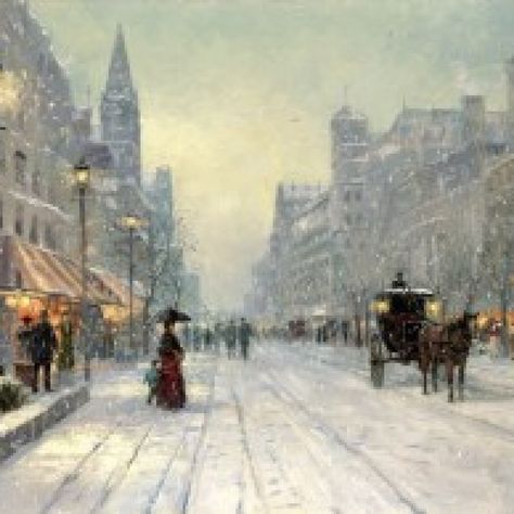 THOMAS KINKADE - Winter’s Dusk Wallpaper Classic, Winter Music, Painted Horses, Art Hippie, Fine Art Painting Oil, Oil Painting For Sale, Hur Man Målar, Framed Oil Painting, Thomas Kinkade