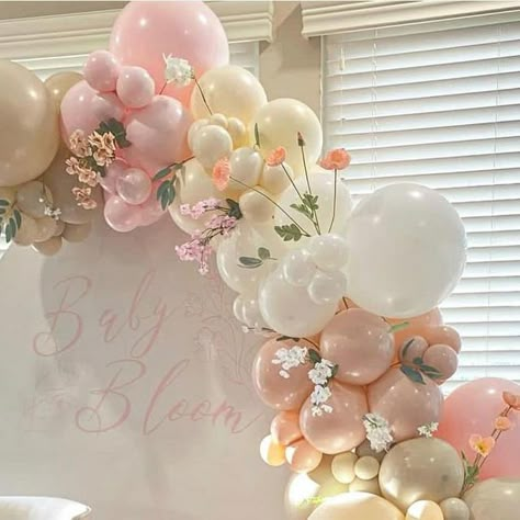 Mule & Mill Rentals & Decor on Instagram: "Baby In Bloom 🌸  . . . . . #babyshower #event #planner #nj #backdrops #backdropdecor #sunsetsoirée #brooklyn #balloons #balloongarland #engagement #baptisms #christening #birthday #fiance #wedding #rusticwedding #floral #cakestand" Wildflower Baby Shower Balloon Arch, Wildflower Balloon Garland, Balloon And Flower Arch, Baby In Bloom Balloon Arch, Baby In Bloom Backdrop, Flower Baby Shower Theme, Floral Balloon Arch, Baby Shower Balloon Arch, Mexican Baby Shower