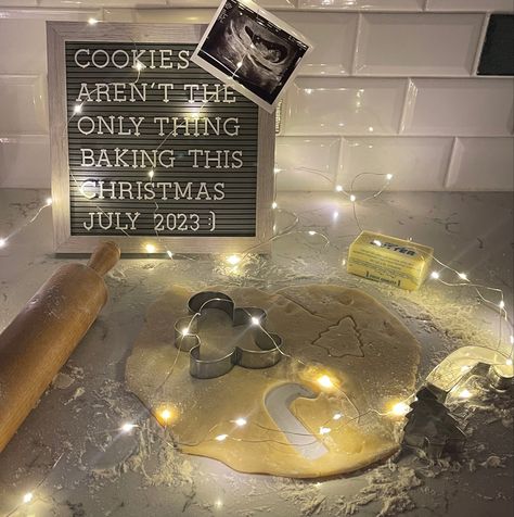 Bun In Oven Pregnancy Announcement, Christmas Cookie Baby Announcement, Christmas Cookie Pregnancy Announcement, Half Baked Christmas Pregnancy, Half Baked Pregnancy Photo Christmas, Cookie Baby Announcement, Baking Baby Announcement, Cookie Pregnancy Announcement, Baking Pregnancy Announcement