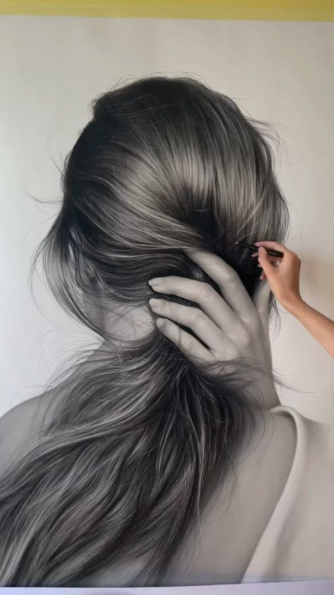 silviemahdal_art on Instagram: Prints of my drawings available on my website - link in bio & more info in the ‘prints’ highlight⬆️ Thank you for your support! . This was… Creative Art Painting, Realistic Hair Drawing, Hard Drawings, Draw Hair, Realistic Pencil Drawings, Drawing Hair, Black And White Art Drawing, Doodle Art Drawing, Pencil Drawings Easy