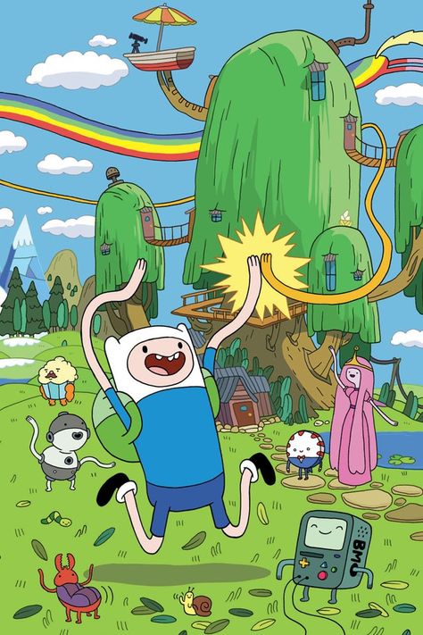 Awesome high five part 2! Adveture Time, Adventure Time Wallpaper, Adventure Time Cartoon, Wallpaper Sky, Time Cartoon, Adventure Time Finn, Anime Version, Adventure Time Art, Adventure Time Anime