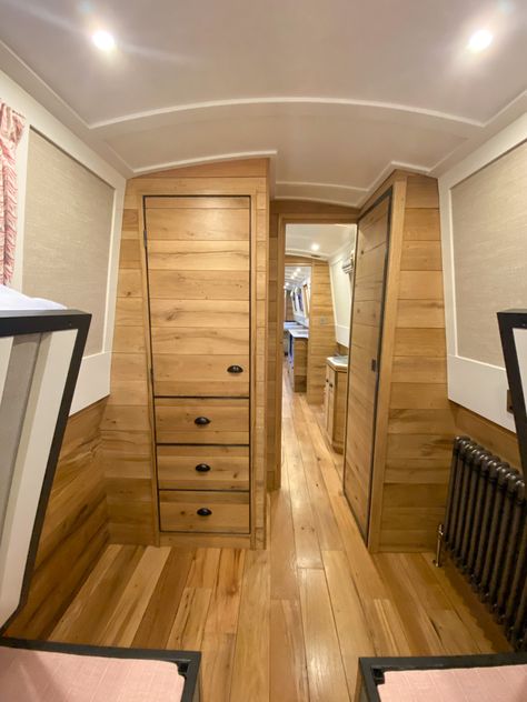 Canal Boat Narrowboat, Boat Vibes, Barge Boat, Narrowboat Interiors, Canal Barge, Boat Living, Boat Interior Design, Narrow Boat, Kitchen Cupboard Doors