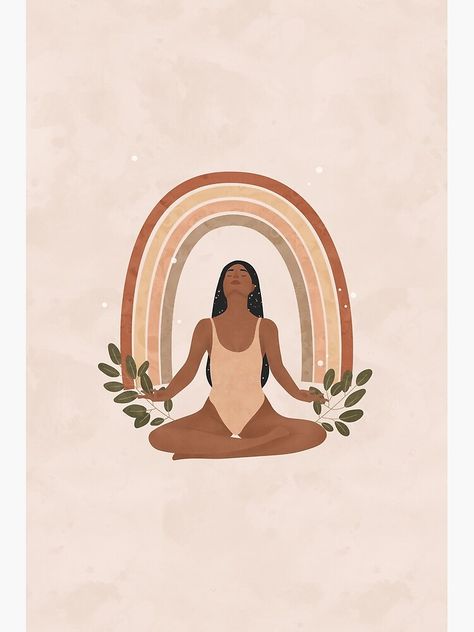 "Expanding and Growing beyond what you thought was possible" Art Print by ClassicKatsara | Redbubble Yoga Kunst, Arte Yoga, Illustration Kunst, Yoga Illustration, Illustration Art Girl, Yoga Art, Art Et Illustration, Art And Illustration, Spiritual Art