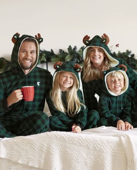 Family Christmas Onesies, Plaid Moose, Holiday Onesies, Holiday Flannel, Holiday Pjs, Family Pjs, Matching Christmas Pajamas, Matching Family Pajamas, Family Christmas Pajamas