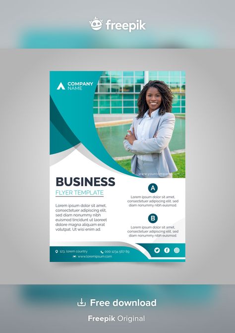 Informe empresarial anual corporativo co... | Premium Vector #Freepik #vector #folleto #flyer #cartel #negocios Flyers Ideas, Brochure Ideas, Social Media Page Design, Creative Posters, Ads Creative, Design Website, Company Names, Page Design, Business Design