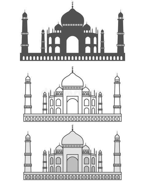 Taj Mahal. Vector illustration of silhouette Taj Mahal , #spon, #Mahal, #Taj, #Vector, #silhouette, #illustration #ad Taj Mahal Illustration, Taj Mahal Vector, Taj Mahal Drawing, Geometric Wallpaper Hd, تاج محل, Blind Drawing, Mughal Emperor, Cross Stitch Silhouette, Pen Art Work