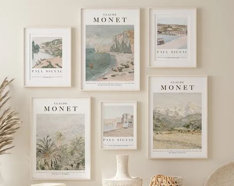 Monet Print Set of 6, Gallery Wall Art, Claude Monet Art Exhibition Poster, Pastel Tones Monet Poster, Art Print, Home Decor Claude Monet Vintage Posters Aesthetic, 6 Gallery Wall, Art Claude Monet, Monet Poster, Posters Aesthetic, Diy Gallery Wall, Travel Wall Decor, Claude Monet Art, Canary Islands Spain