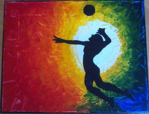 volleyball star painting Volleyball Art, Volleyball Drawing, Parking Lot Painting, Sports Painting, Cactus Drawing, Volleyball Training, Sport Volleyball, Star Painting, Crayon Art