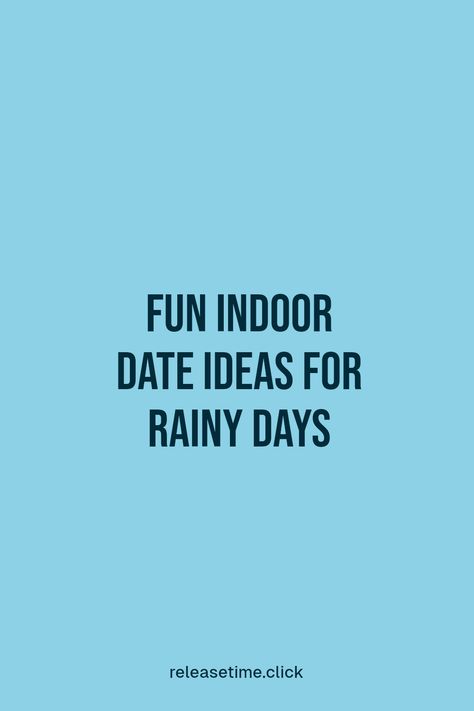 When rainy days roll in, it’s the perfect time for couples to cozy up and enjoy some unique indoor experiences. Forget about boring routines! Try out activities like home movie marathons, baking a delicious dessert together, or playing board games that spark laughter and competition. Whether you're exploring new recipes or enjoying fun crafts, these engaging date ideas will help you make the most of your time indoors, deepening your connection in simple yet delightful ways. Couple Indoor Activities, Rainy Day Dates, Indoor Date Ideas, Date Ideas For Couples, Playing Board Games, Diy Spa Day, Day Date Ideas, Home Movie, Virtual Travel