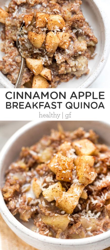 Cinnamon Apple Breakfast, Creamy Soups, Breakfast Quinoa, Apple Breakfast, Gf Breakfast, Quinoa Breakfast, Dairy Free Breakfasts, Quinoa Healthy, Cinnamon Apple