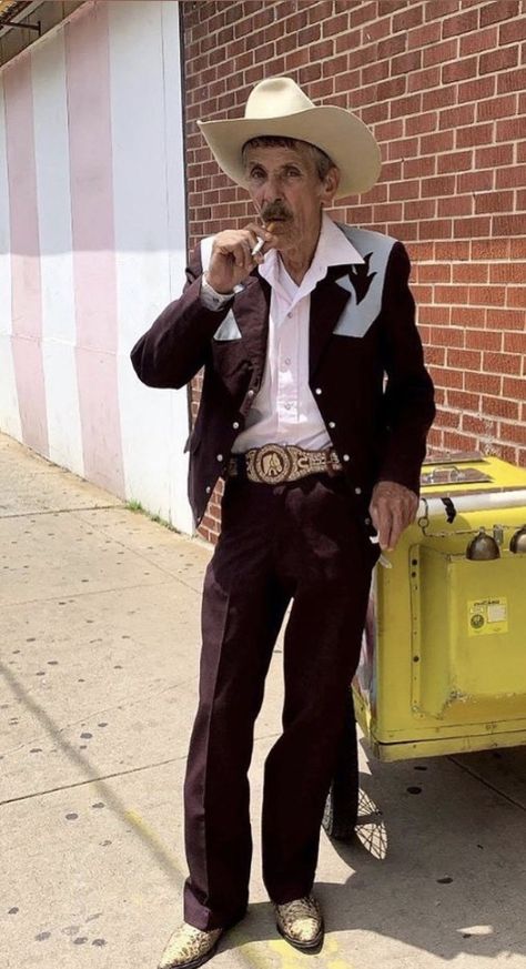 70s Mens Fashion Cowboy, Jaripeo Men Outfits, Mariachi Suit Men, American Gangster Outfit, 70s Narco Fashion, Tejano Outfit For Men, Cowboy Theme Outfit Men, Male Cowboy Costume, Mexican Suits For Men