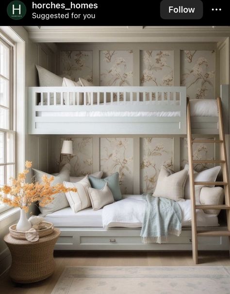 Bunk Bed Room, Bunk Bed Rooms, Bunk Beds Built In, Built In Bunks, Bunk Rooms, Becki Owens, Bedding Inspiration, Kids Bunk Beds, Bunk Room