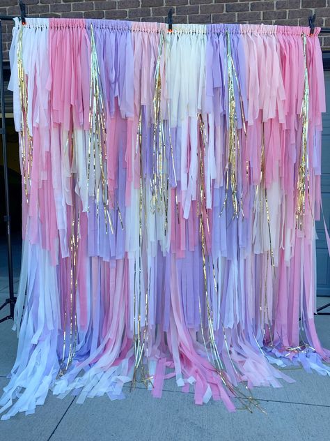 Excited to share this item from my #etsy shop: Princess party backdrop/butterfly theme/bridal shower party backdrop/pink and purple backdrop for birthday parties Butterfly Birthday Party Backdrop, Pink And Purple Streamer Backdrop, 16 Birthday Party Backdrop, Ribbon Fringe Backdrop, Reusable Photo Backdrop, Pink And Purple Event Decor, Mermaid Fringe Backdrop, 21st Birthday Pastel Theme, Magical Party Decorations