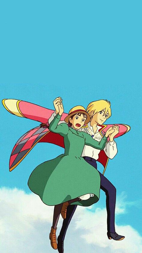 Studio ghibli,howl's moving castle,the greatest couple Castle Wallpaper Iphone, قلعة هاول المتحركة, Howls Moving Castle Wallpaper, Howls Moving Castle Art, Castle Wallpaper, 하울의 움직이는 성, Anime Disney, Personajes Studio Ghibli, Studio Ghibli Background