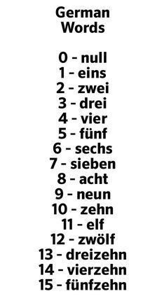 German Numbers, German Phrases Learning, Kindergarten Special Education, Study German, German Study, German Phrases, Info Video, Germany Language, Learning Languages Tips