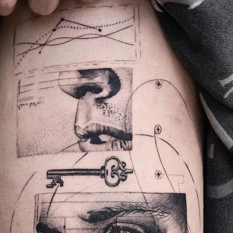 Kemal Aydın on Instagram: "Key to focus ➕ #tattooideas #tattoos #tattooart #artist #artwork #artinnyc #nyc #europeart #europe #tattoodesigner #tattoodesigns" Montreal Tattoo, Geometric Line Tattoo, Hourglass Tattoo, Men Tattoos, Geometric Tattoo Design, Irezumi Tattoos, Tree Of Life Tattoo, Tatuaje A Color, Face Tattoo