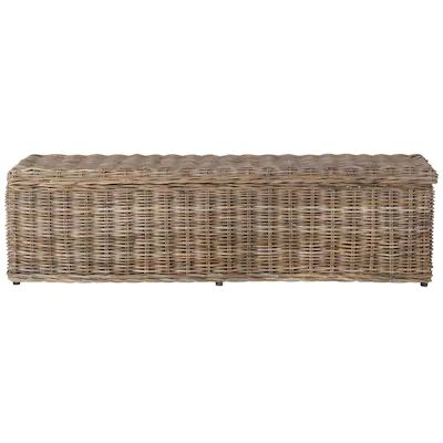 Storage bench at Lowes.com: Search Results Wicker Bench, Decorative Trunks, French Country Living, Wicker Trunk, Storage Benches, Rattan Storage, Entry Bench, Coffee Table Trunk, Storage Trunks