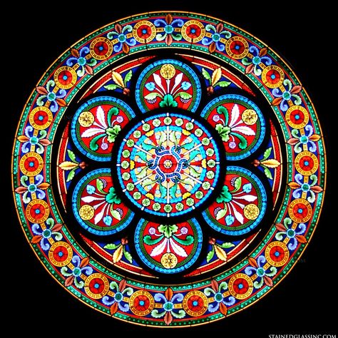 Cone Designs, Stained Glass Circles, Lotus Artwork, Stained Glass Windows Church, Flower Of Life Pattern, Window Stained, Vintage Illustration Art, Clay Work, Moroccan Mosaic