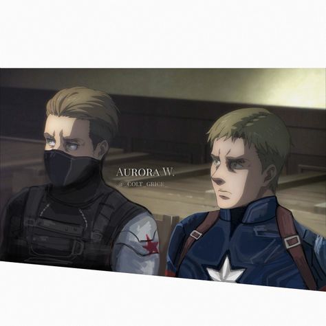 Bucky And Captain America, Colt Grice, Attack On Tatin, Marley Brothers, Best Crossover, Attack On Titan Comic, Art Account, Attack On Titan Funny, Attack On Titan Fanart