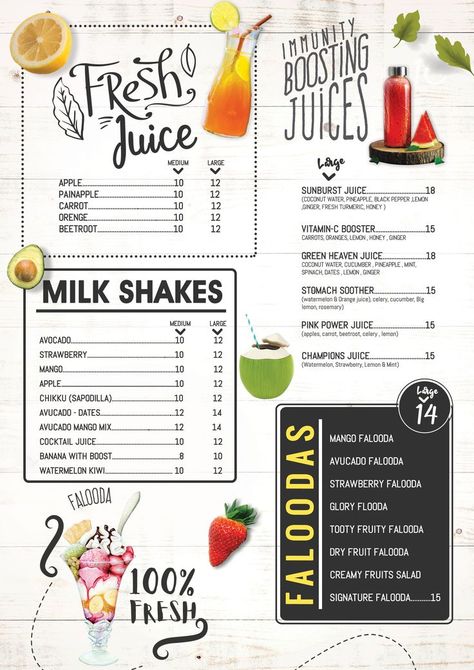 Frozen Food List, Juice Shop Menu Card Design, Juice Menu Ideas, Smoothie Menu Design Ideas, Juice Menu Design Ideas, Juice Bar Menu Ideas, Juice Bar Menu Design, Smoothie Menu Design, Juice Menu Design