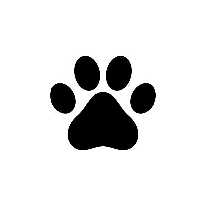 Silhouette Reprint Paw - Free image on Pixabay Paw Print, Stock Illustration, Clip Art, White, Art