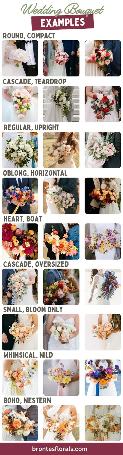 Where To Put Flowers At Wedding, Bridal Bouquet Sizes Chart, Bouquet Sizes Chart, Bouquet Types, Wedding Organisation, Bouquet Sizes, Wedding Parents, Interior 2023, Asia Wedding