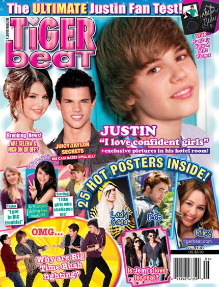 Tiger Beat June 2010 2010s Magazine Covers, Tiger Beat Magazine 2000s, Nostalgia Party, Tiger Beat Magazine, 2000s Posters, 2000s Magazines, Teen Magazines, Cat Magazine, 2010s Aesthetic